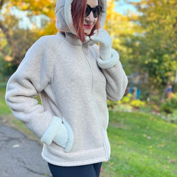 #015 Winter Sherpa-Lined Sweatshirt Zip Up Hoodie - Picture 2 of 5